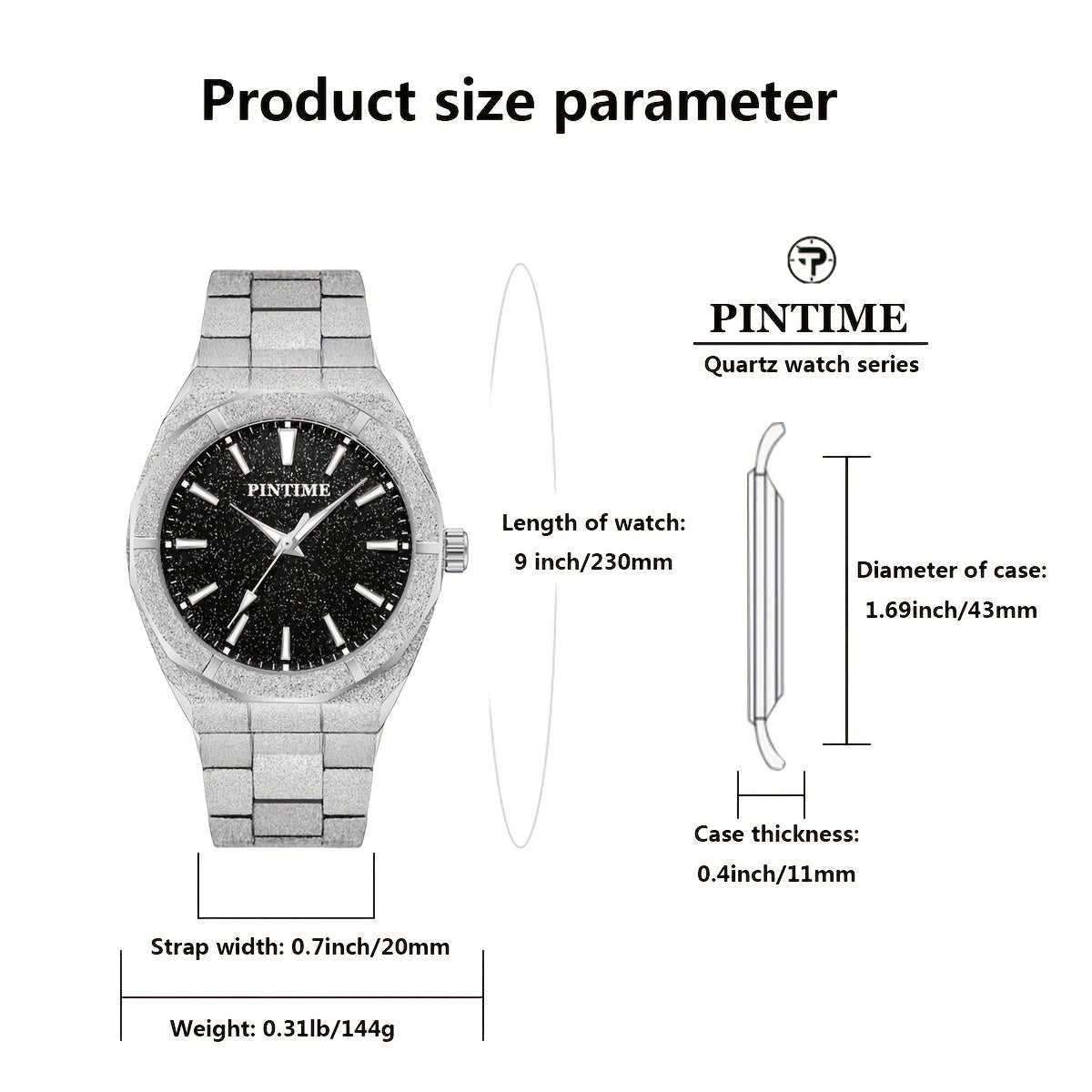 PINTIME Men'S Quartz Watch