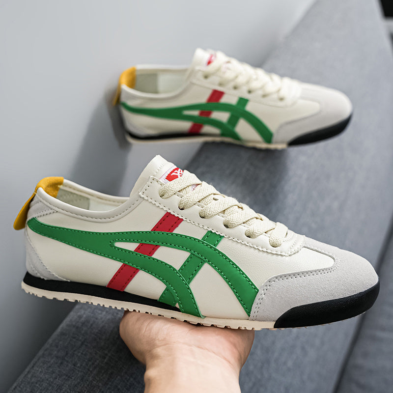 2025 New Korean Style Men'S Slip-On Sneakers - Vibrant Yellow & Black Low-Top Casual Shoes with Synthetic Synthetic Faux Upper, Modern Sneakers, Men Trainer Size, Onitsuka Sneaker, Onitsuka Shoe, Sneaker Man, Sports Sneaker M