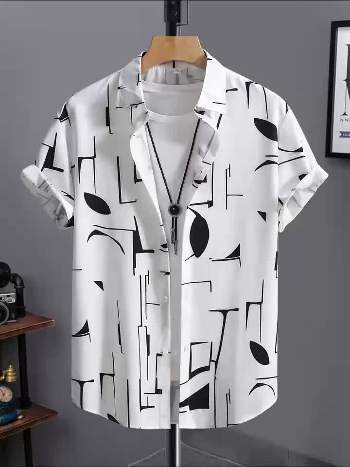 Men's Summer Short Sleeve Dress Shirt