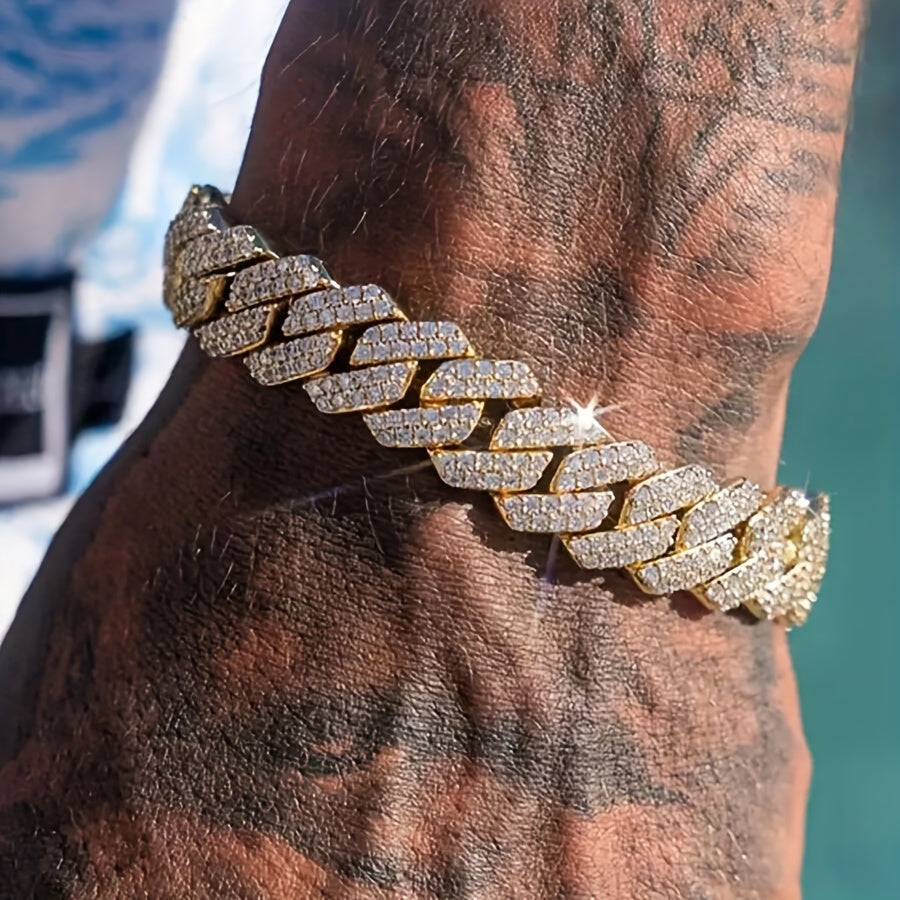 15Mm Cuban Chain Bracelet