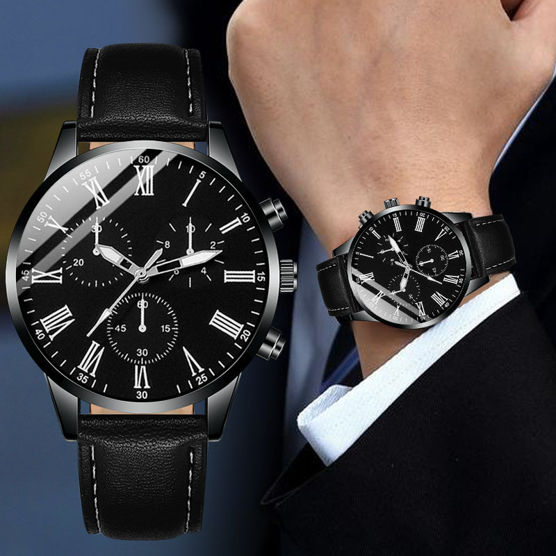 Men's Luxury Quartz Watch & Jewelry Set