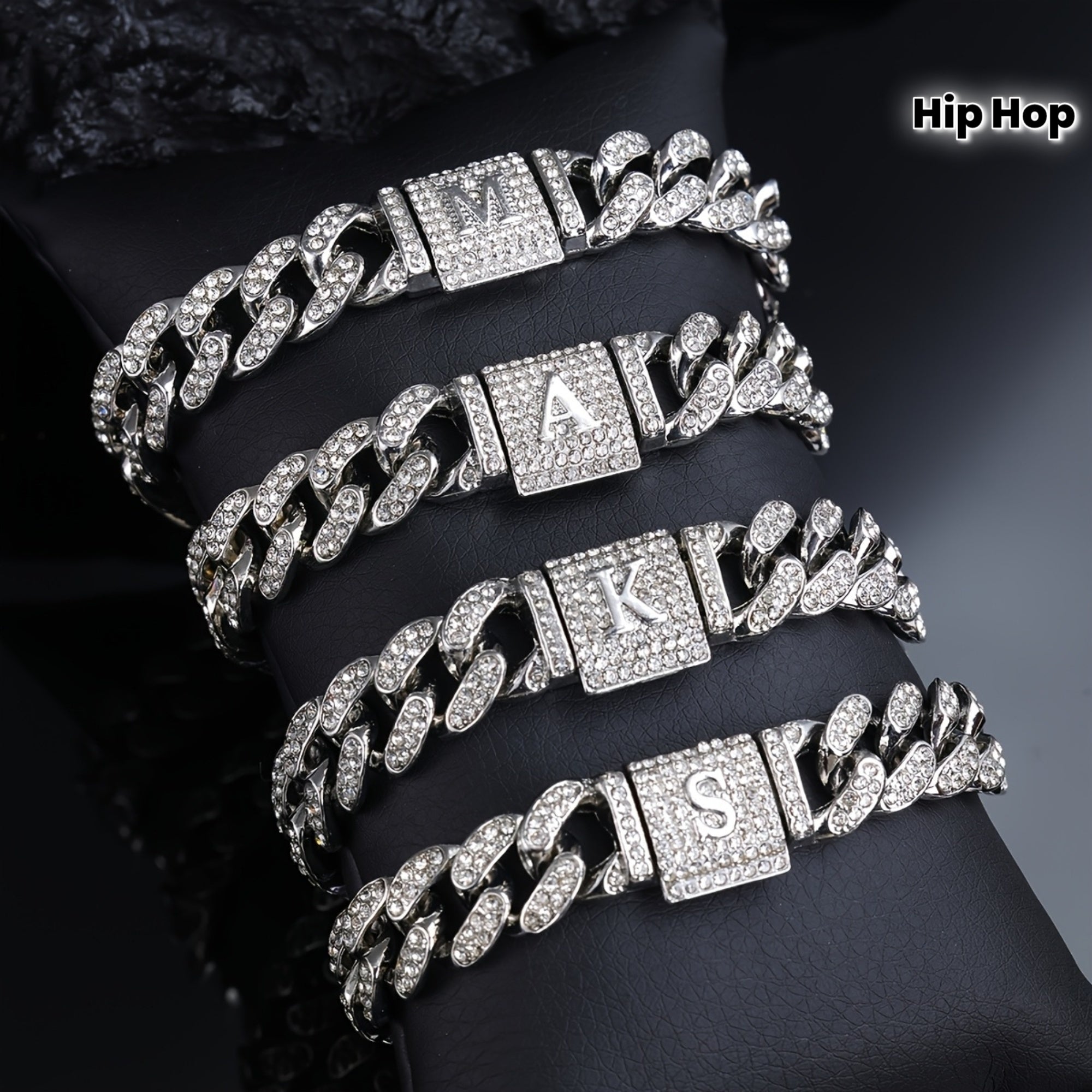 Hip Hop Style Initial Letter Bracelet