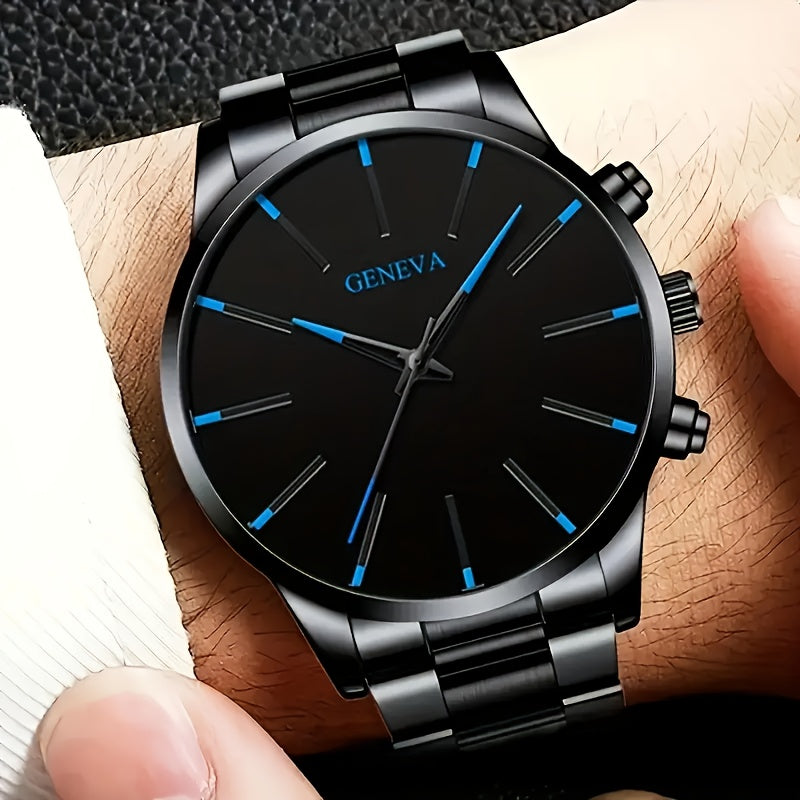 2pcs Men's Classic Quartz Watch Set