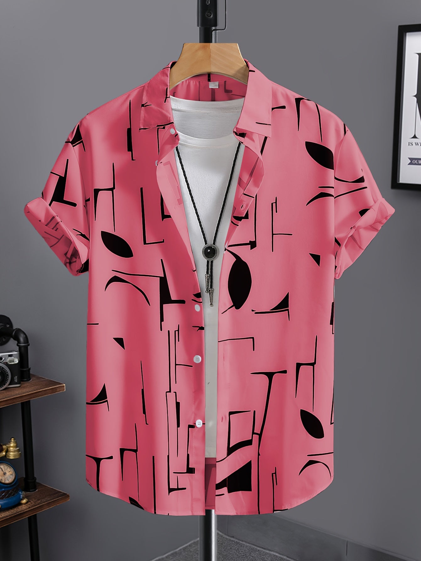 Men's Summer Short Sleeve Dress Shirt