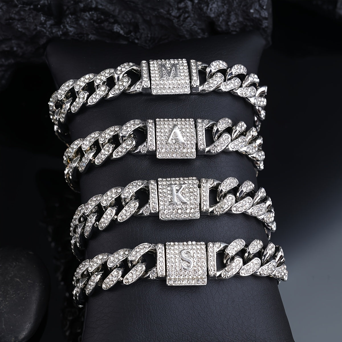 Hip Hop Style Initial Letter Bracelet