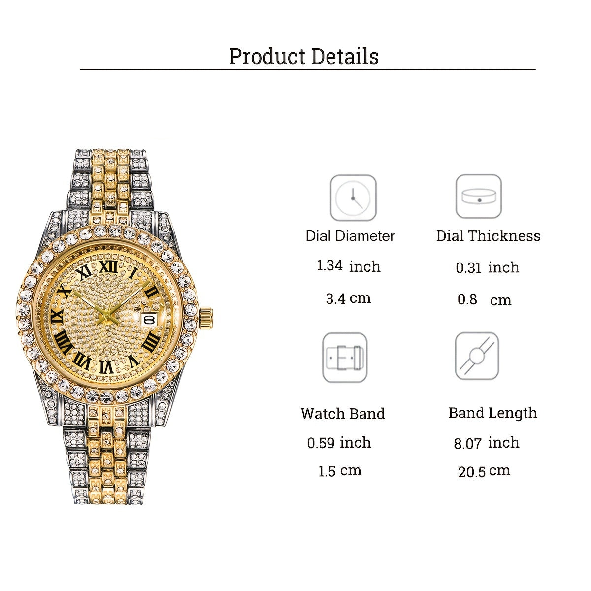 Roman Numeral Dial Quartz Watch