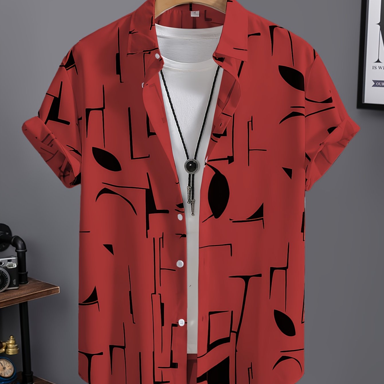 Men's Summer Short Sleeve Dress Shirt