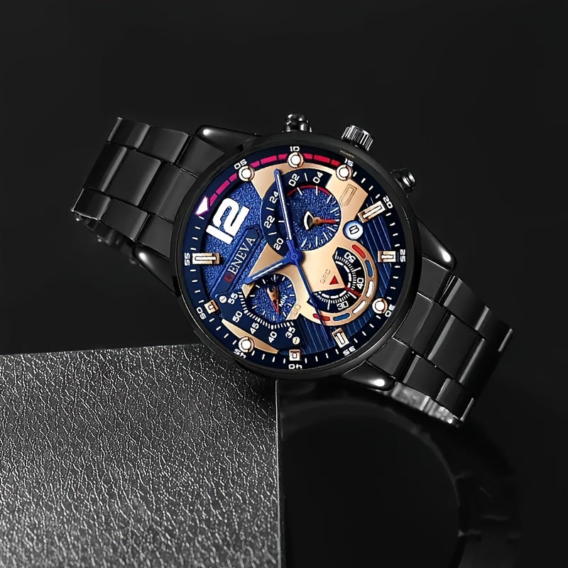 Men's Fashion Trendy 4pcs Watch Set