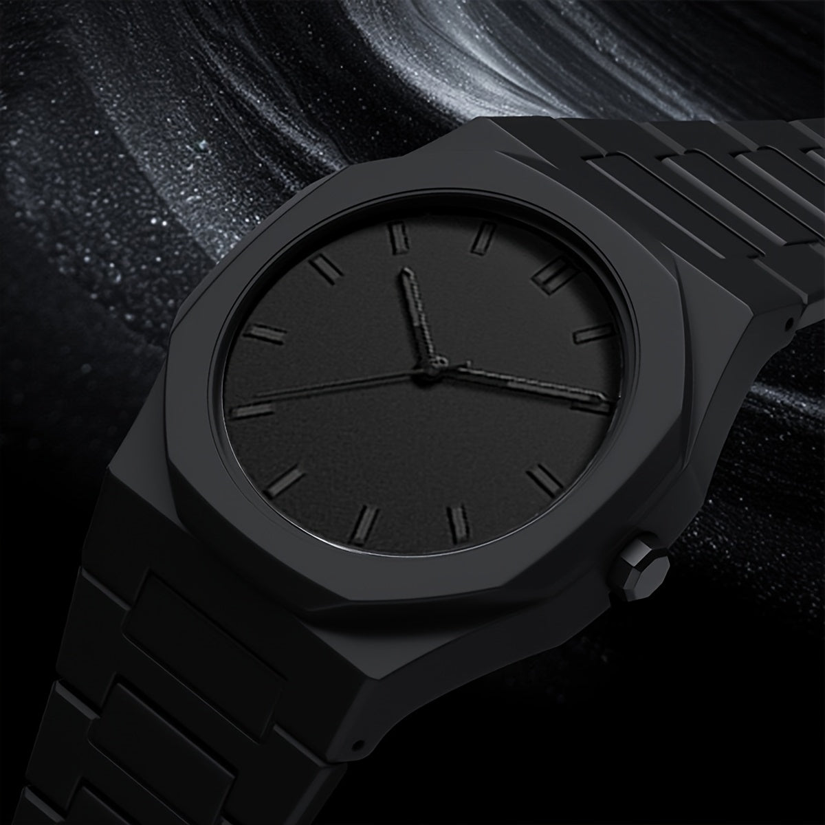 1pc Men's Women's Watch - Minimalist Modern Black Quartz Watch with Adjustable Strap, Everyday Casual & Formal Wear, Perfect Gift for Birthdays, Graduation, Couples - Affordable Luxury Watch for Him/Her, Back to, Creative Des