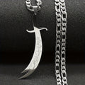 Islamic Imam Ali Zulfiqar Sword Necklace for Men and Women.