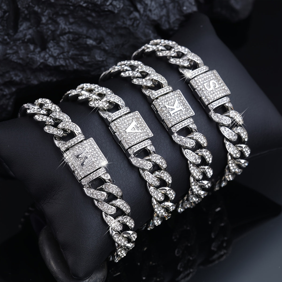 Hip Hop Style Initial Letter Bracelet