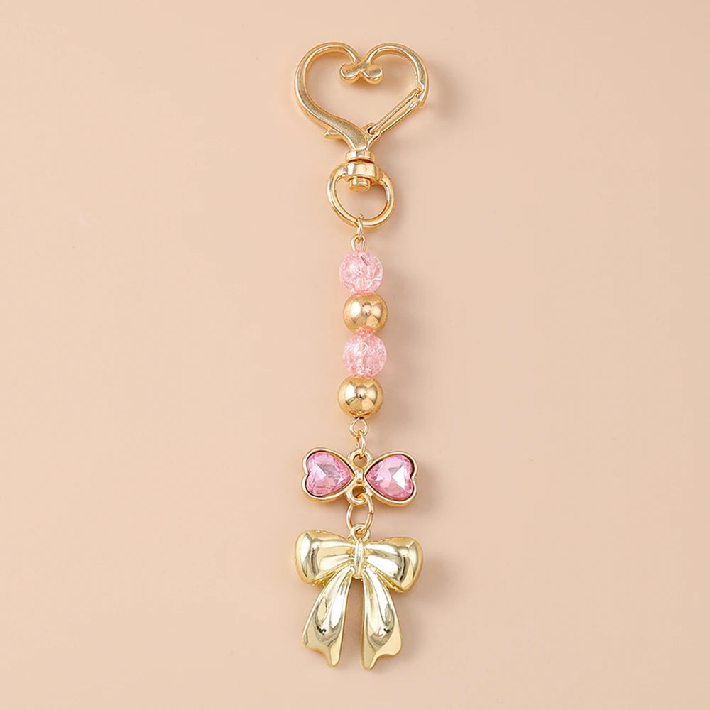 Bowknot Love Heart Keychain