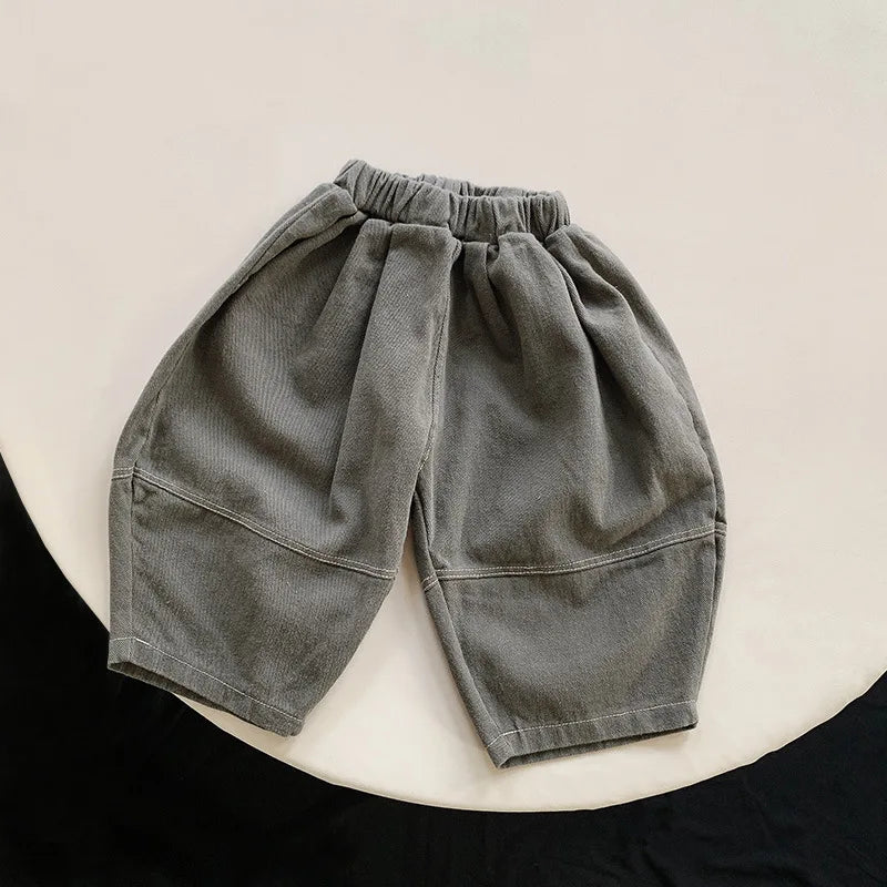 2025 Spring New Children's Harem Pants Loose Kids Wide Leg Pants Fashion Baby Trousers Boys Girls Casual Pants Children Clothes