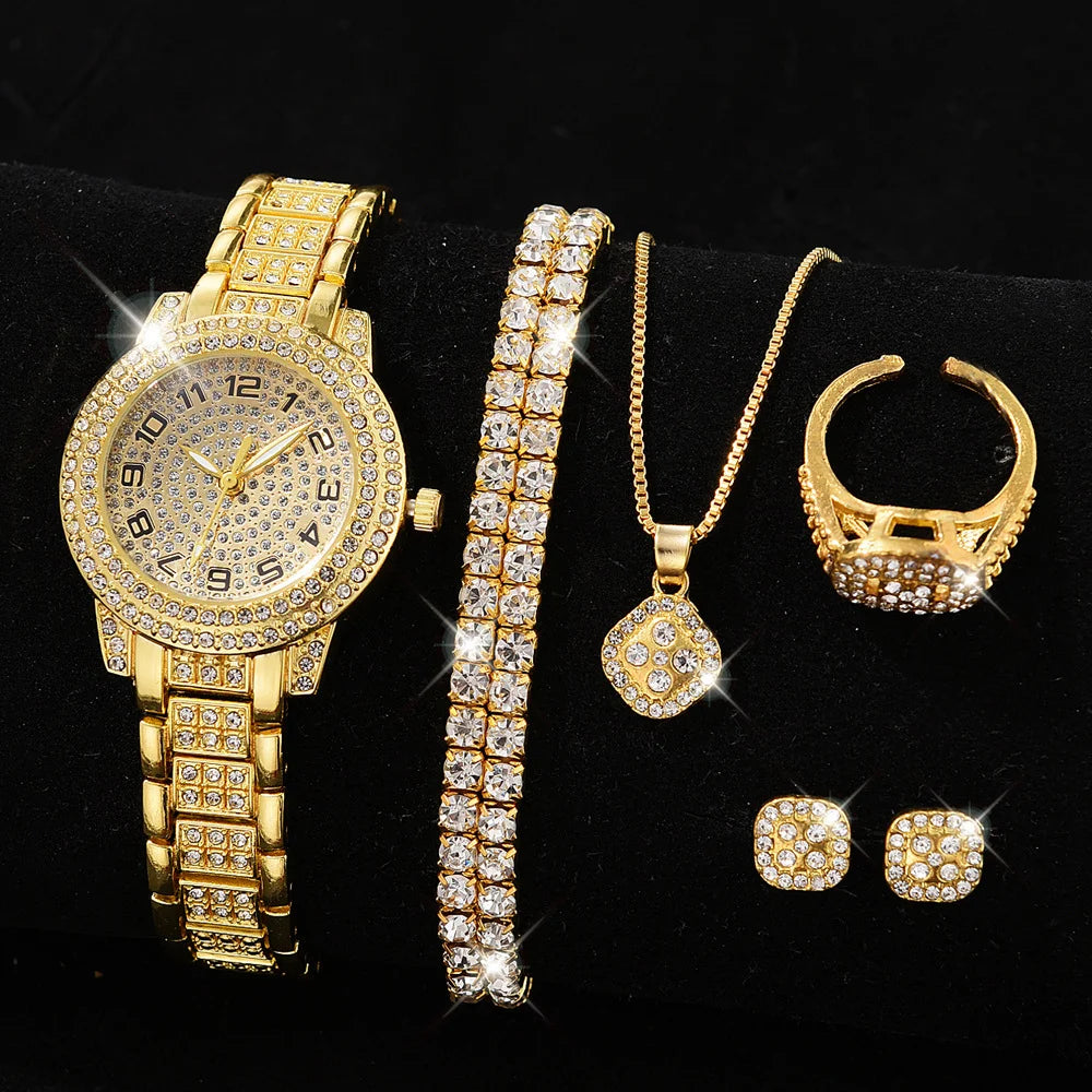 Diamond  Quartz Watch Set