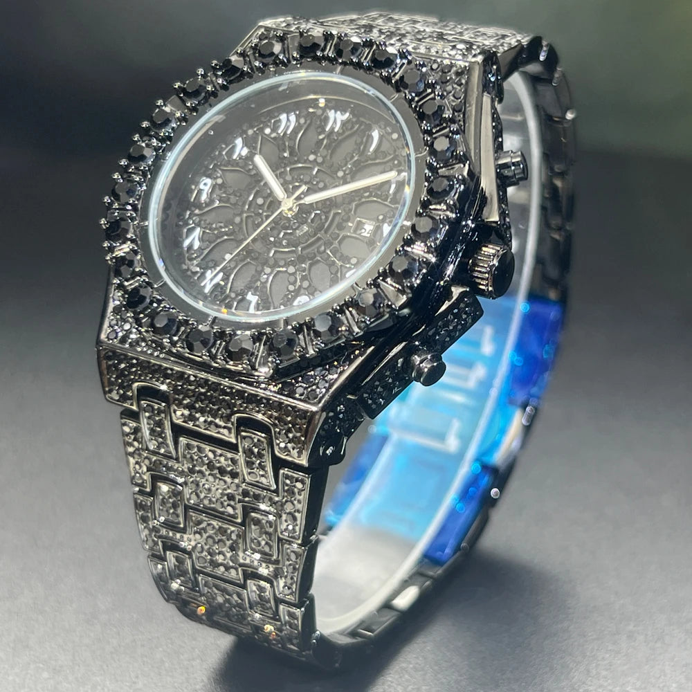 Hip Hop Green Diamond Watch For Men Fashion