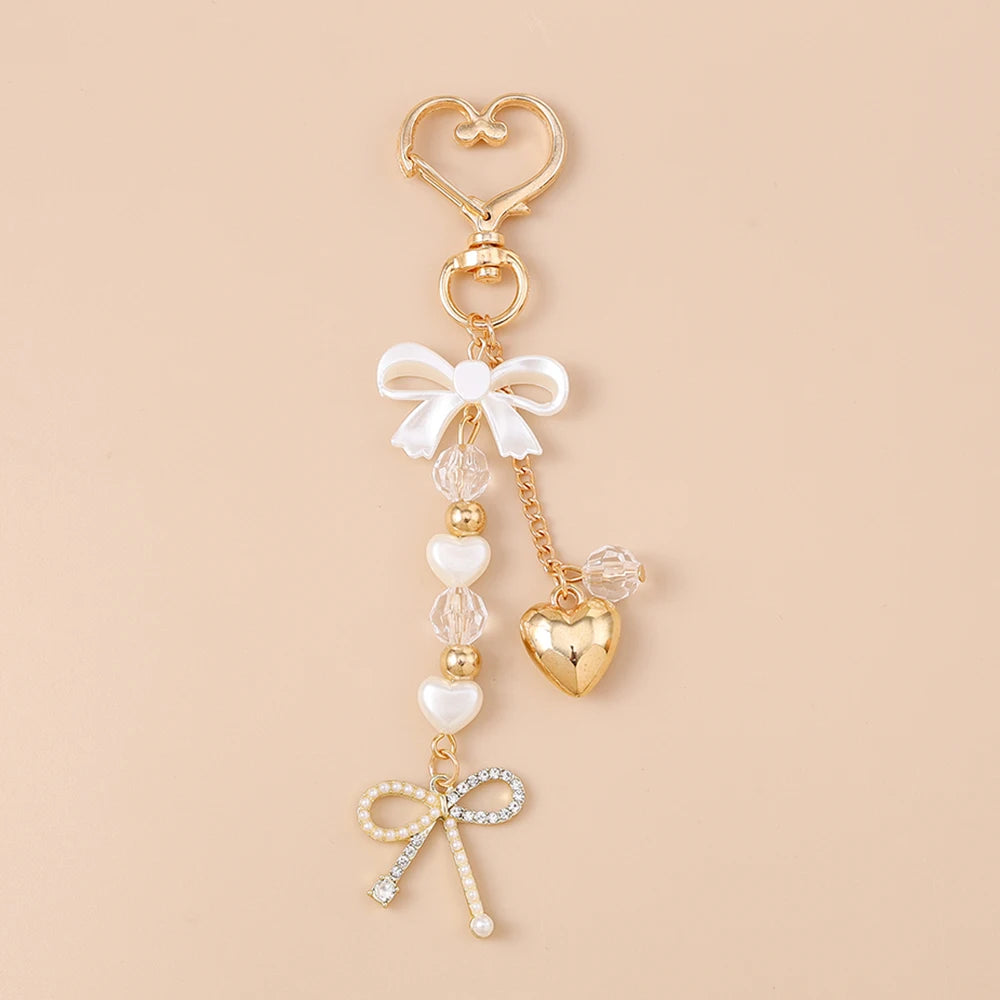 Bowknot Love Heart Keychain