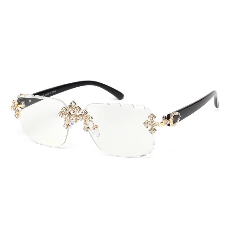 Square Rimless Sunglasses For Women