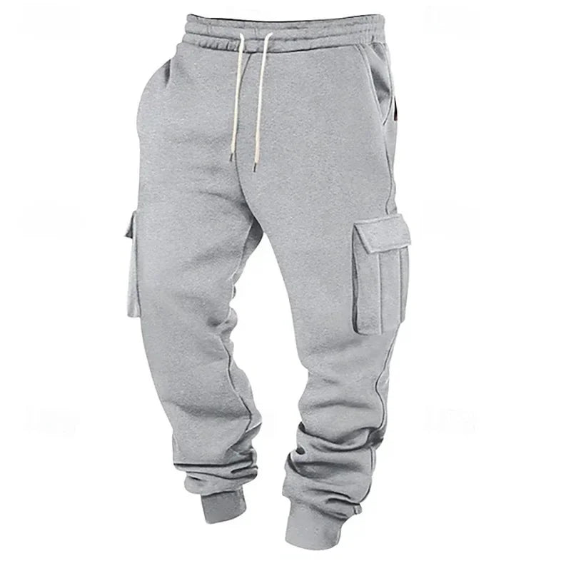 Men Multi-Pocket Workwear Sports Long  Pants