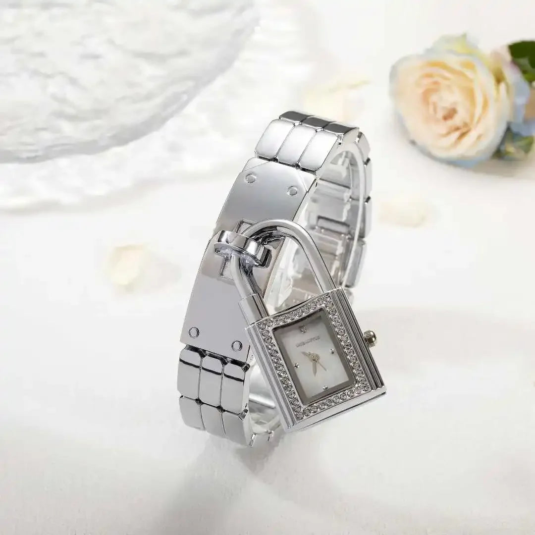 Ladies Sliver Detachable Wristwatch