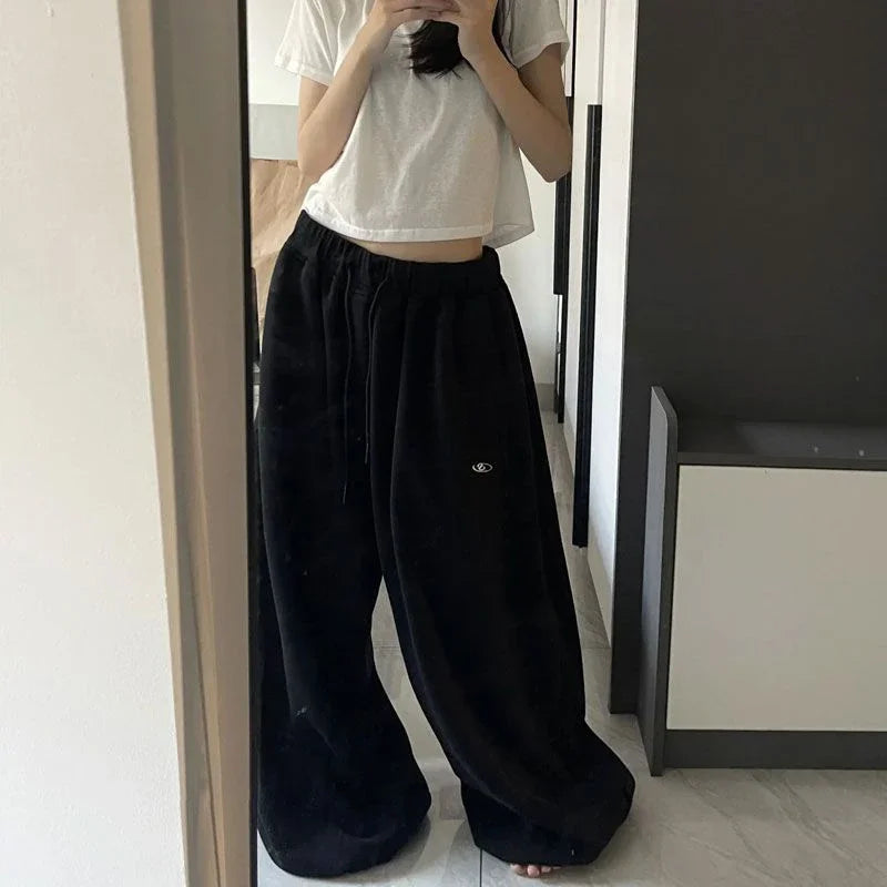 American Retro Hip-Hop Oversized Woman Sweatpants