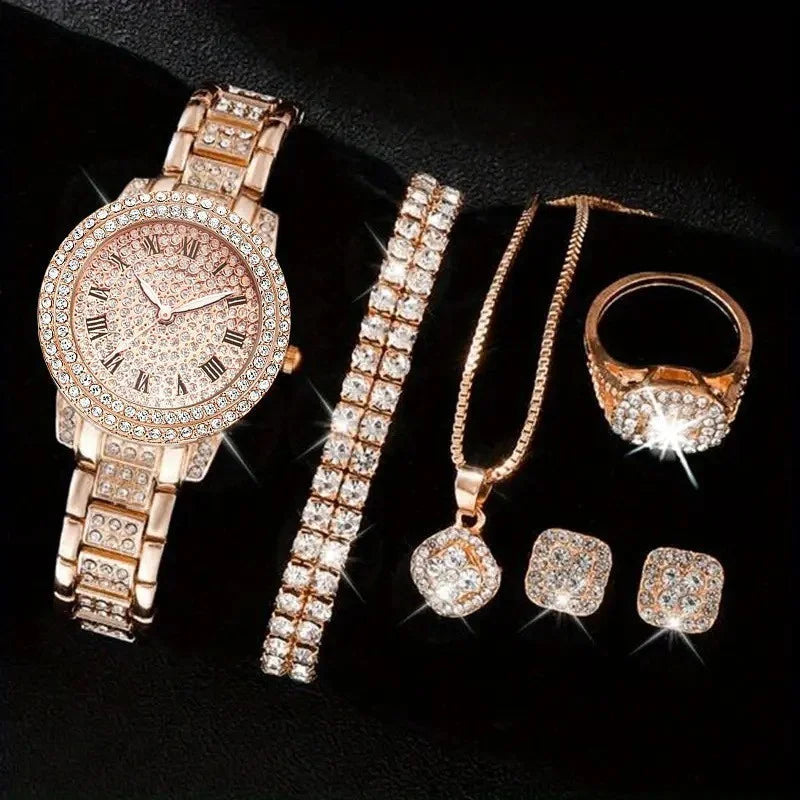 Diamond  Quartz Watch Set