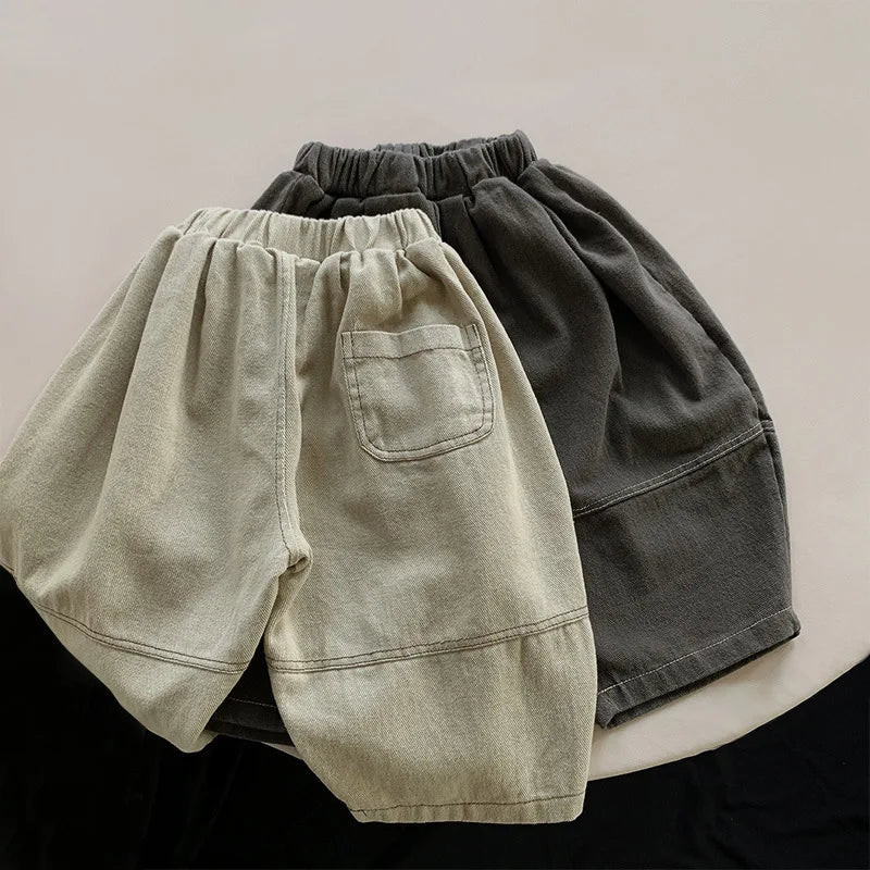 2025 Spring New Children's Harem Pants Loose Kids Wide Leg Pants Fashion Baby Trousers Boys Girls Casual Pants Children Clothes
