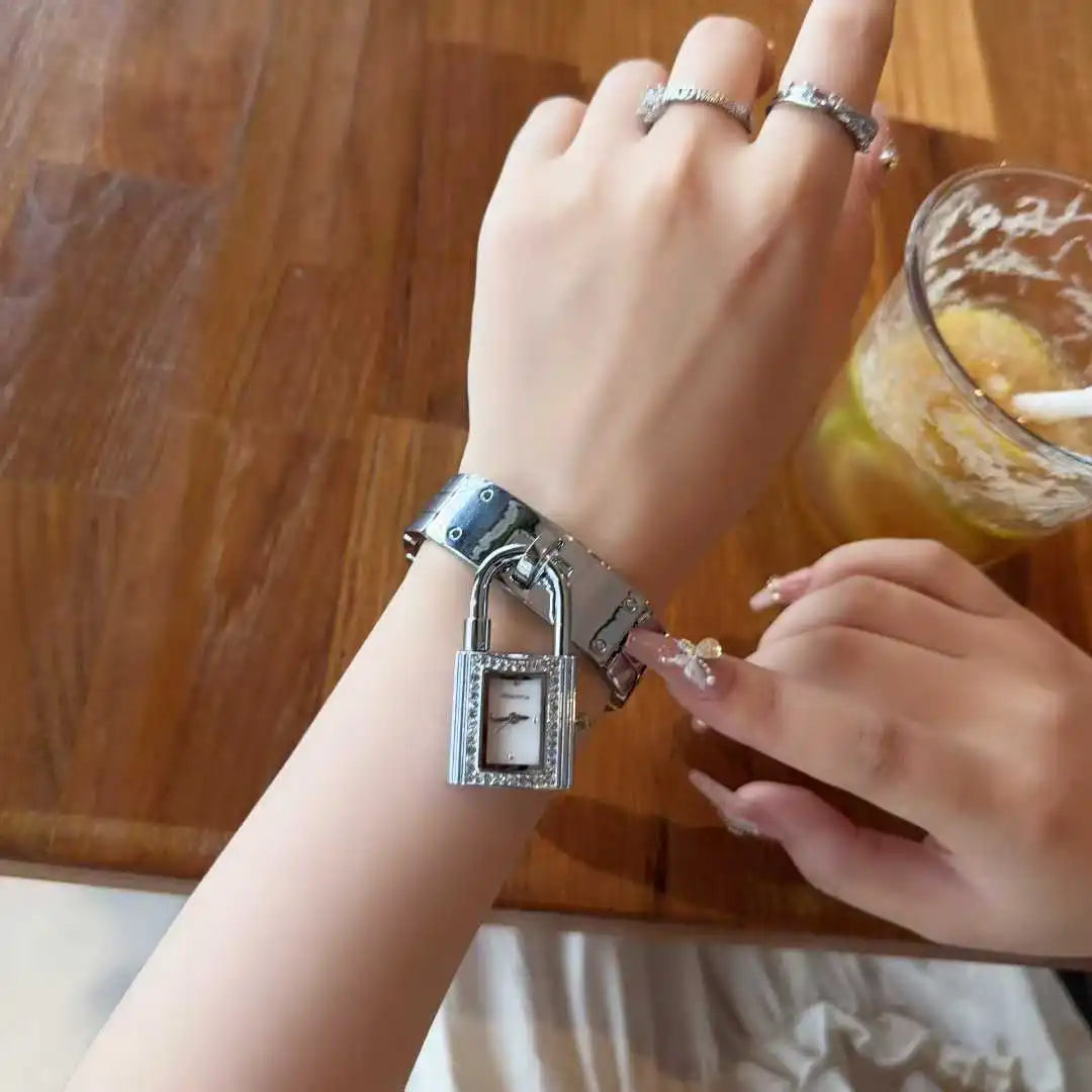 Ladies Sliver Detachable Wristwatch