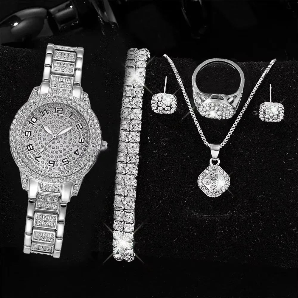 Diamond  Quartz Watch Set