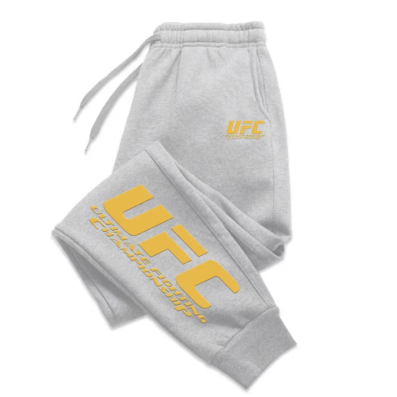 UFC brand men's and women's sportswear pants.