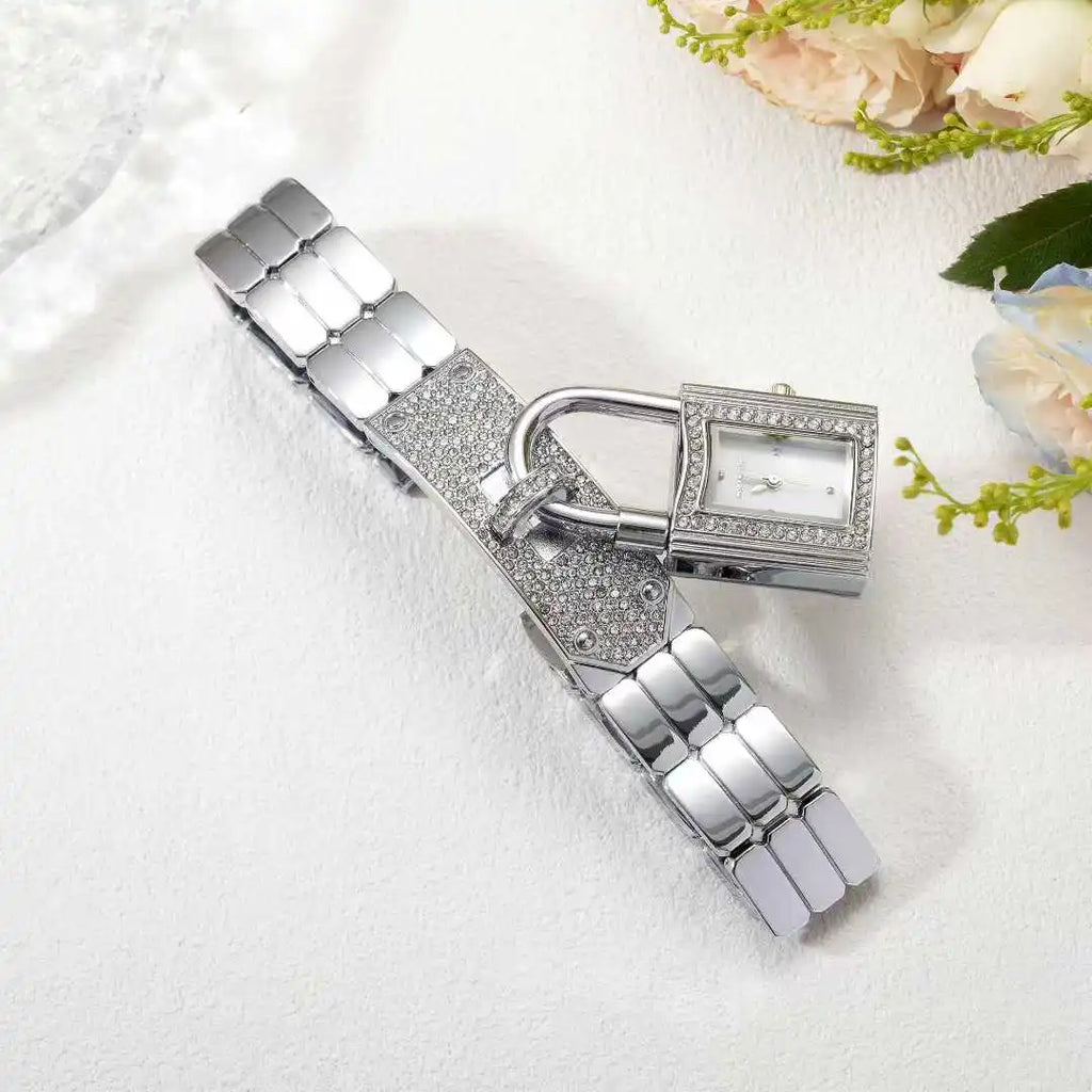 Ladies Sliver Detachable Wristwatch