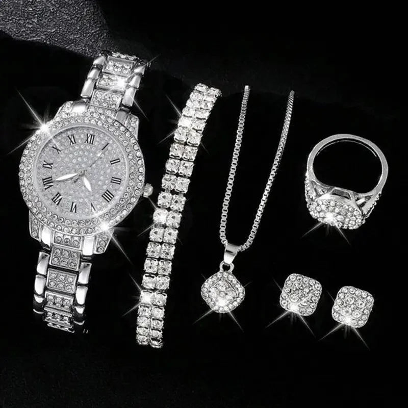 Diamond  Quartz Watch Set