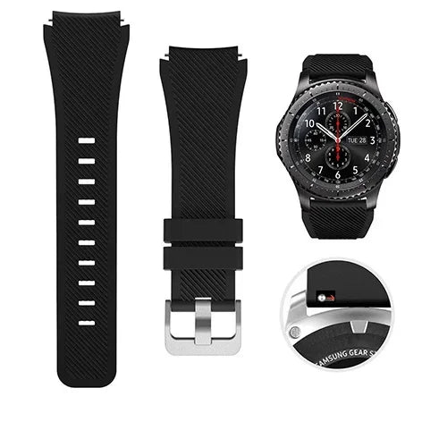 20mm 22mm Band for Samsung Galaxy Watch 3 4 5 46mm 42mm Gear S3/ Sport Frontier Active 2 Silicone Bracelet Huawei GT 2/2e Strap