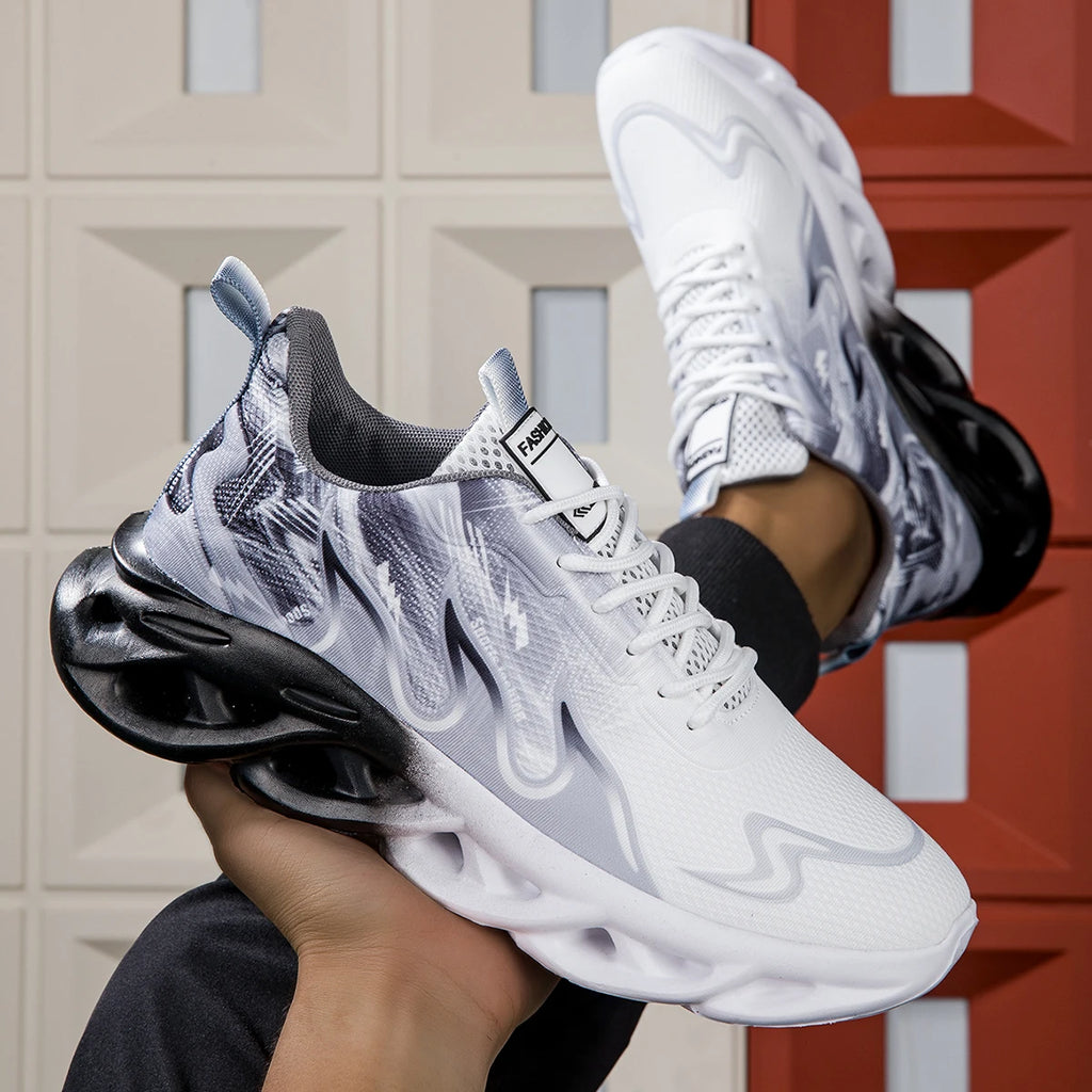 2025 Unisex Running Shoes Men Women Lightweight Mesh Breathable Comfortable Flat Soft Tennis Shoes Summer Lace-up Sneakers Man