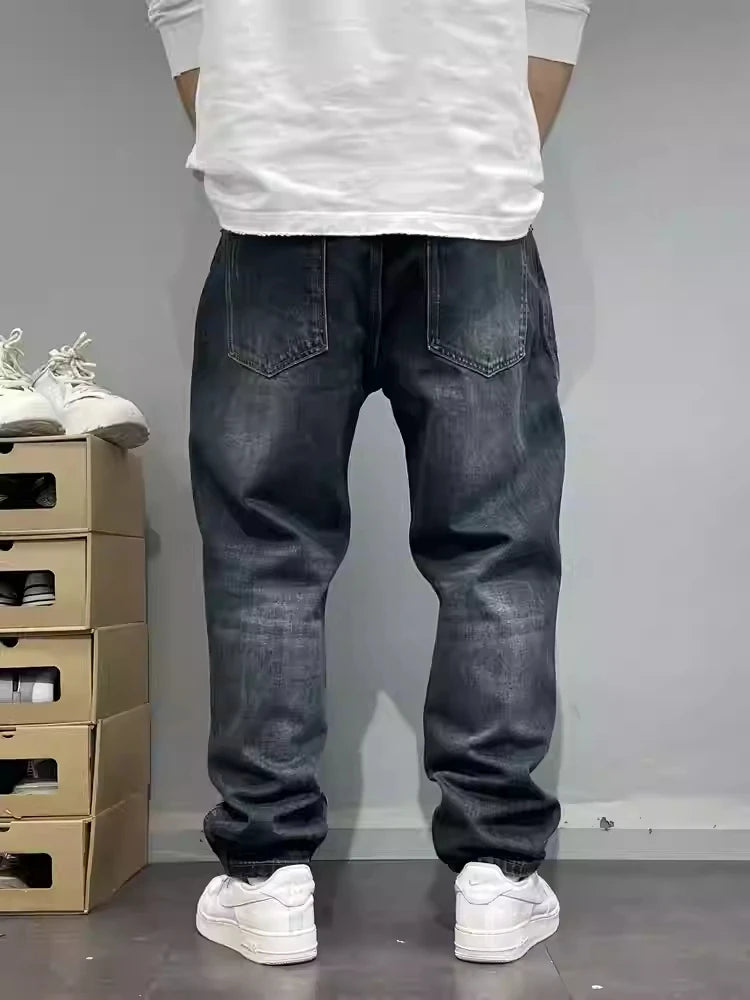 Patchwork Straight Leg Jeans