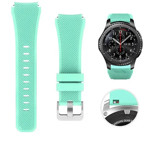 20mm 22mm Band for Samsung Galaxy Watch 3 4 5 46mm 42mm Gear S3/ Sport Frontier Active 2 Silicone Bracelet Huawei GT 2/2e Strap