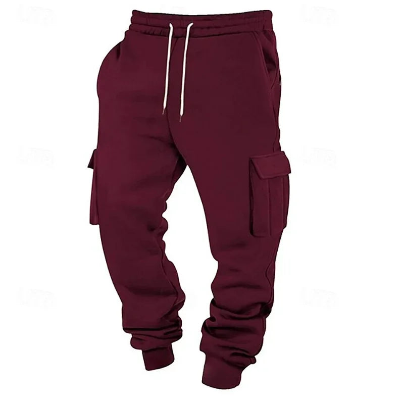 Men Multi-Pocket Workwear Sports Long  Pants
