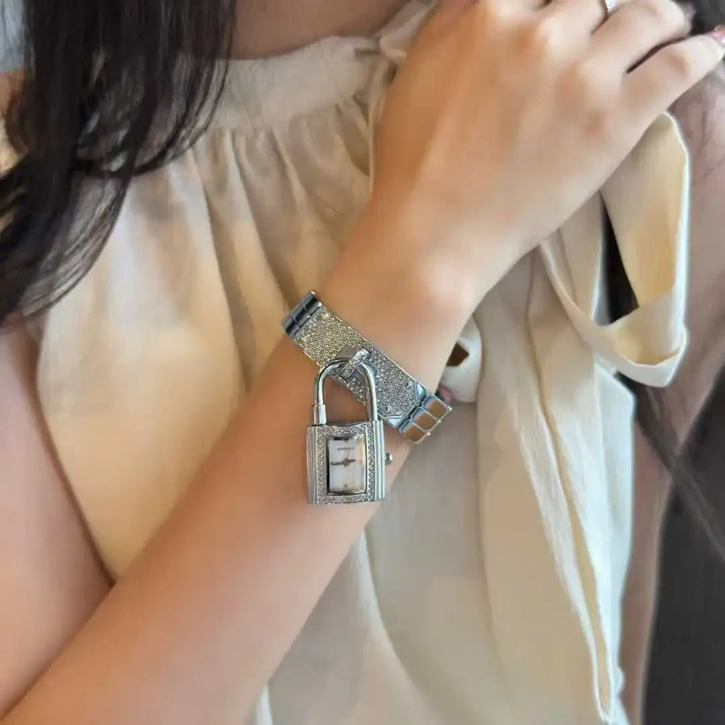 Ladies Sliver Detachable Wristwatch