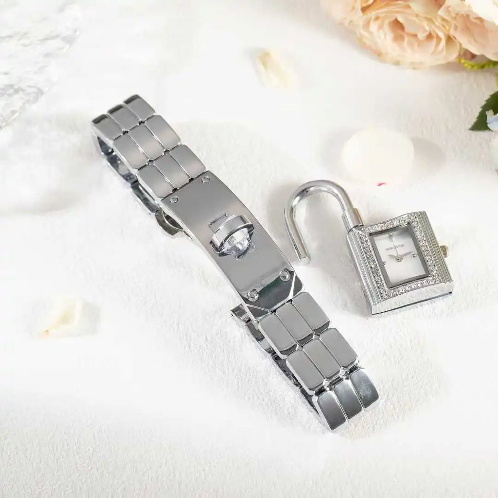 Ladies Sliver Detachable Wristwatch