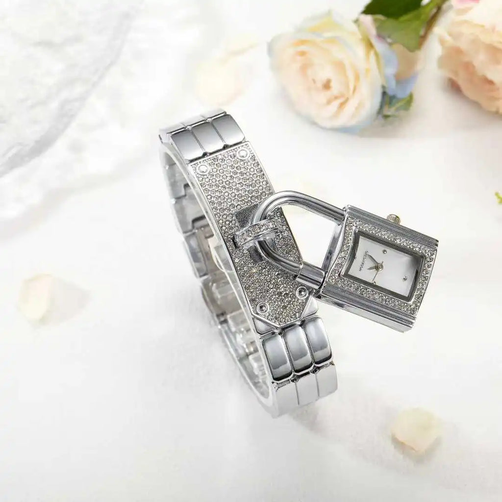 Ladies Sliver Detachable Wristwatch