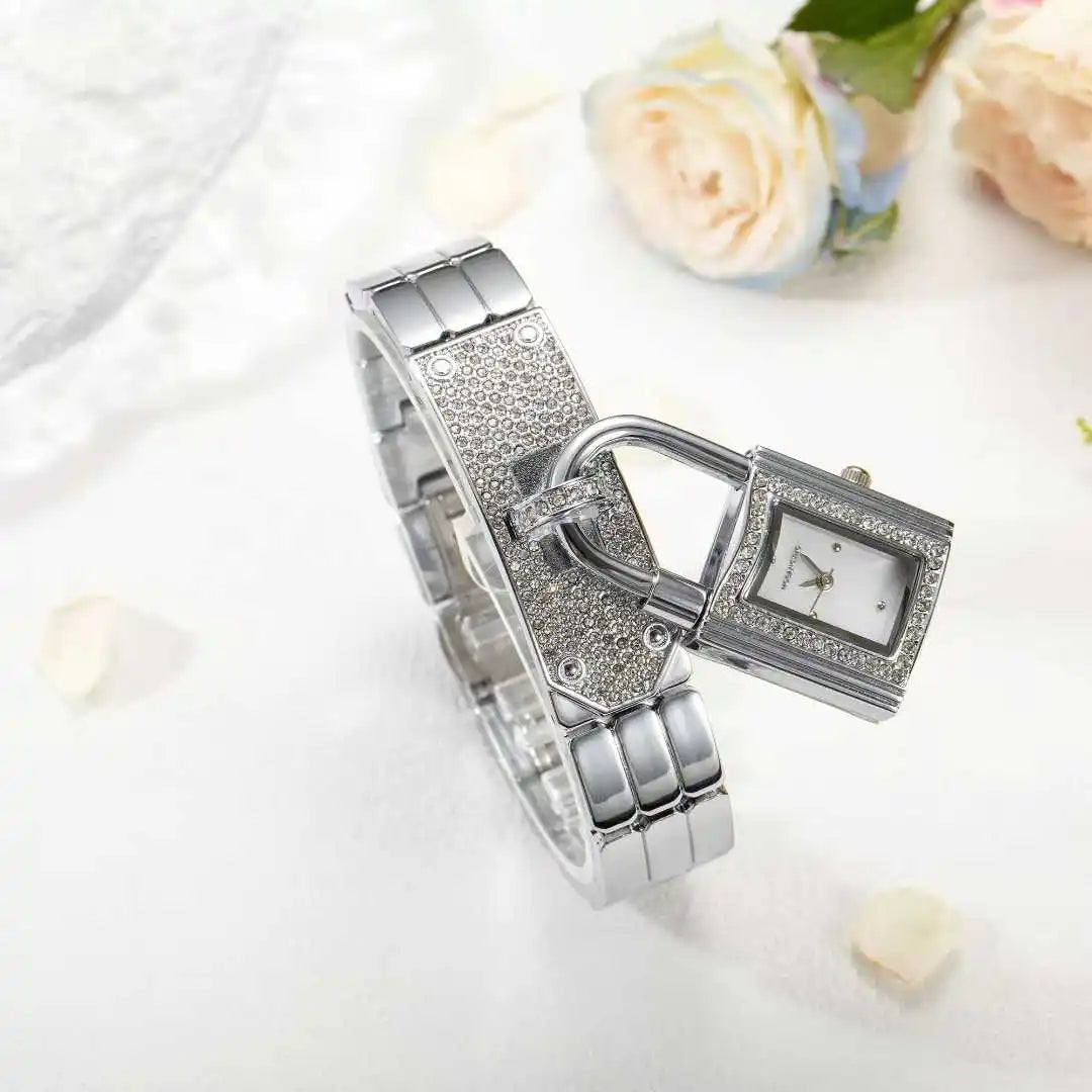 Ladies Sliver Detachable Wristwatch