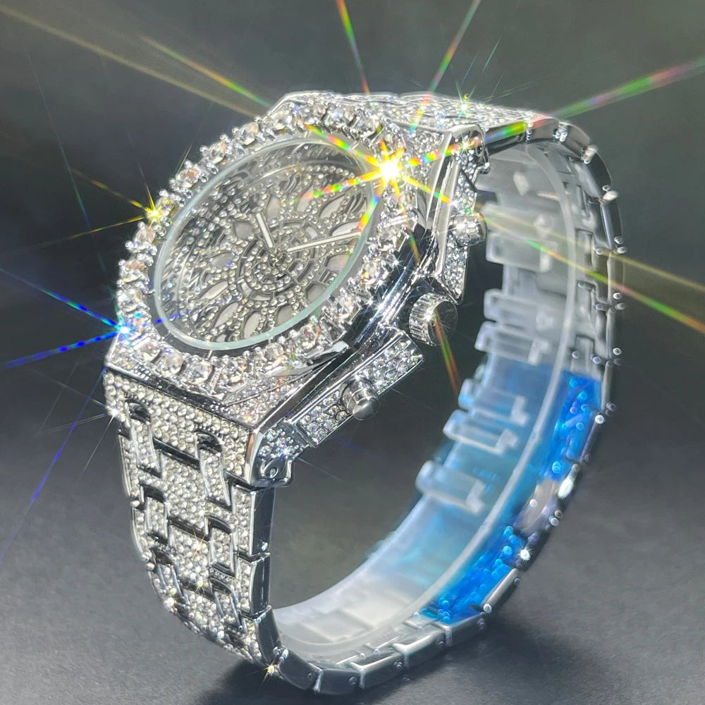 Hip Hop Green Diamond Watch For Men Fashion