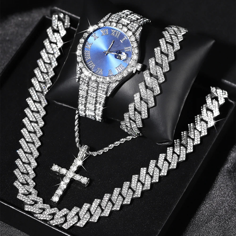 Quartz Watch Set With Necklace