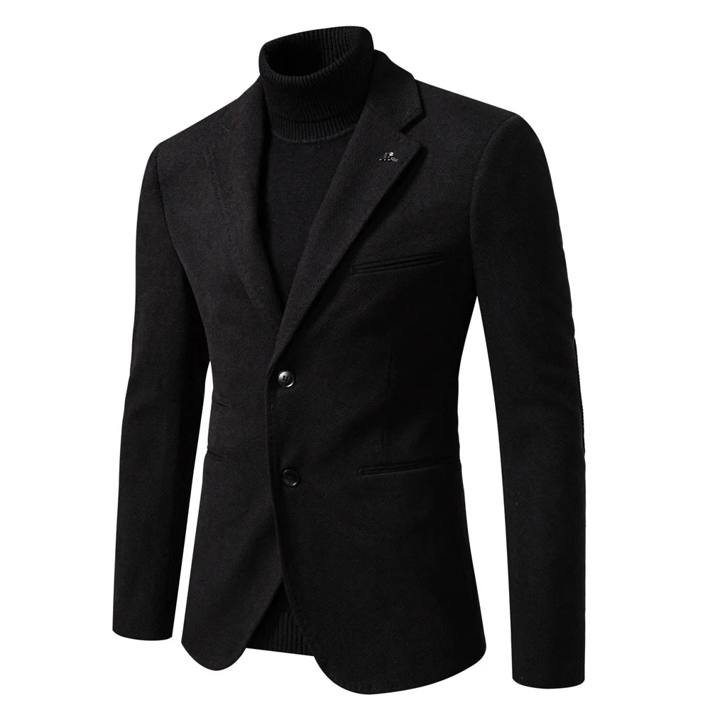 AIOPESON Winter Slim Fit Business  Jacket with Pocket Male blazer