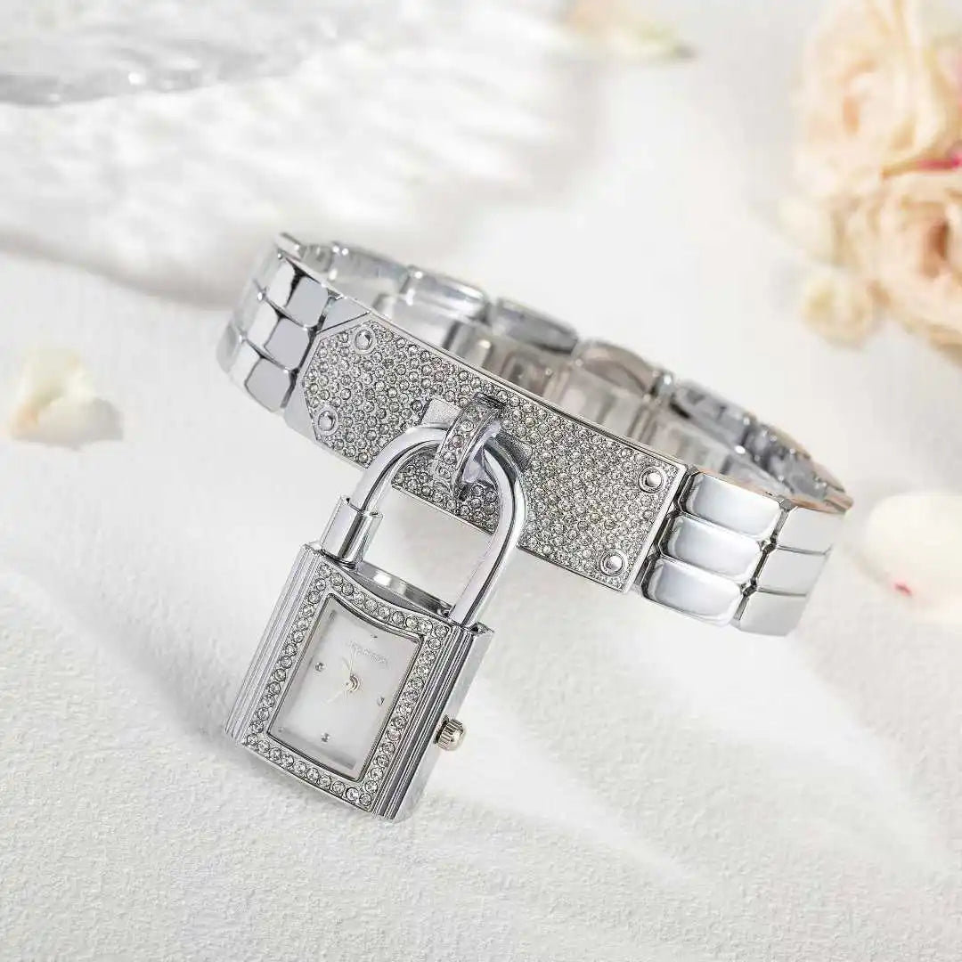 Ladies Sliver Detachable Wristwatch