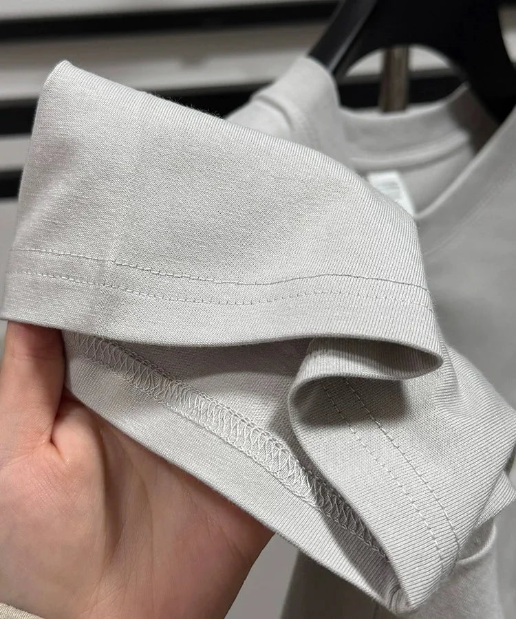 100% pure cotton men's short sleeve T-shirt high-end luxury brand pony embroidery casual round neck summer new fashion Paul top