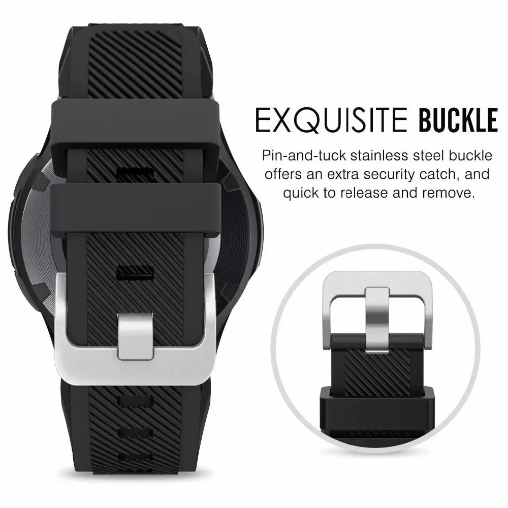 20mm 22mm Band for Samsung Galaxy Watch 3 4 5 46mm 42mm Gear S3/ Sport Frontier Active 2 Silicone Bracelet Huawei GT 2/2e Strap