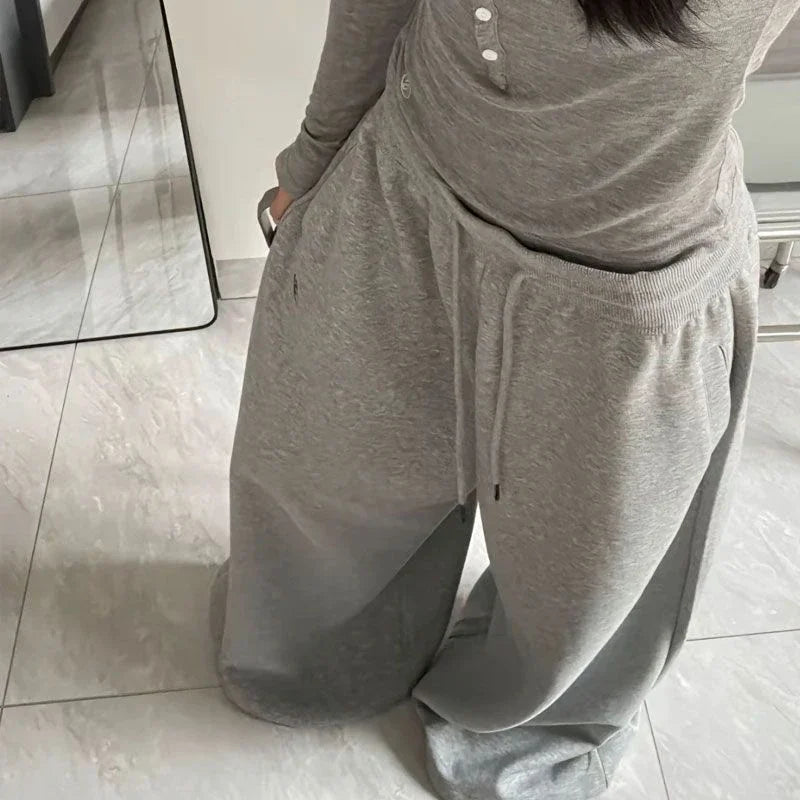 American Retro Hip-Hop Oversized Woman Sweatpants