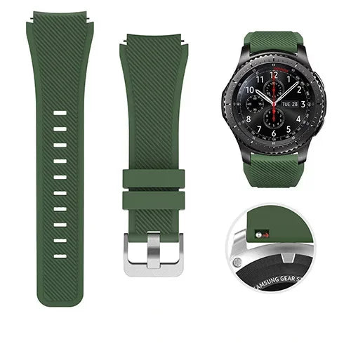 20mm 22mm Band for Samsung Galaxy Watch 3 4 5 46mm 42mm Gear S3/ Sport Frontier Active 2 Silicone Bracelet Huawei GT 2/2e Strap