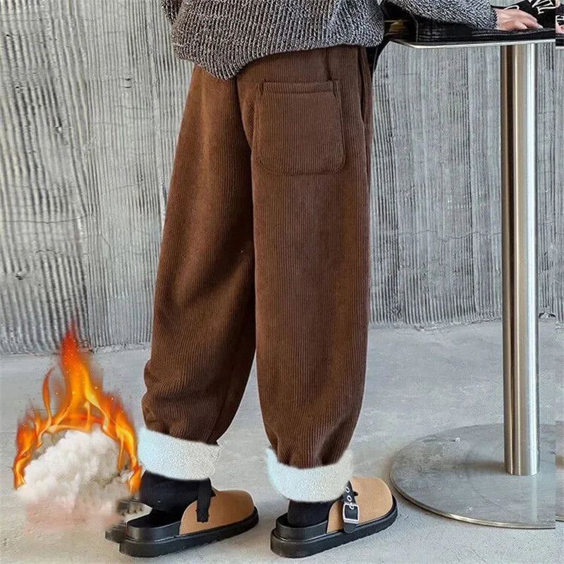 Thick Fleece Kids Cotton Pants