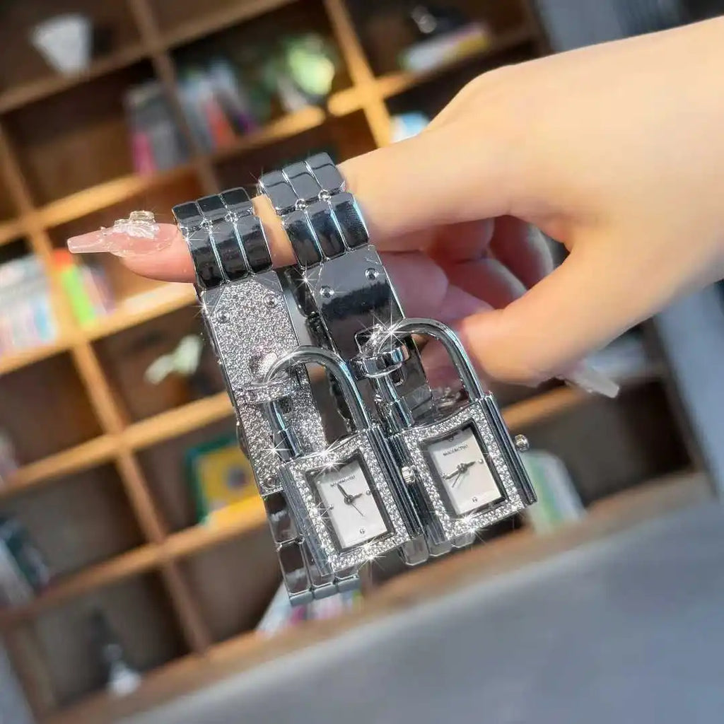 Ladies Sliver Detachable Wristwatch